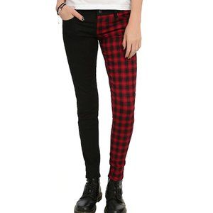 SIZE12 HOT TOPIC Royal Bones 2-Toned Skinny Jeans